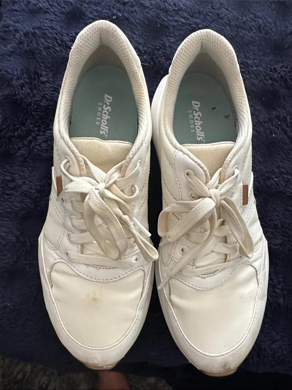 Dr. Scholl's Women's White Lace-Up Platform Sneakers